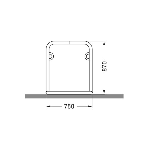 Fahrradanlehnsystem Galaxy XL zweiseitig, Breite 2520 mm, 4 Stk