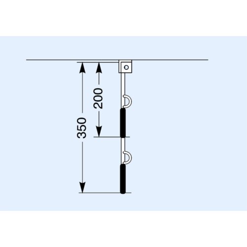 Reihen-Hängeparker Typ 3800, Deckenmontage Länge 500 Stellplätze 2