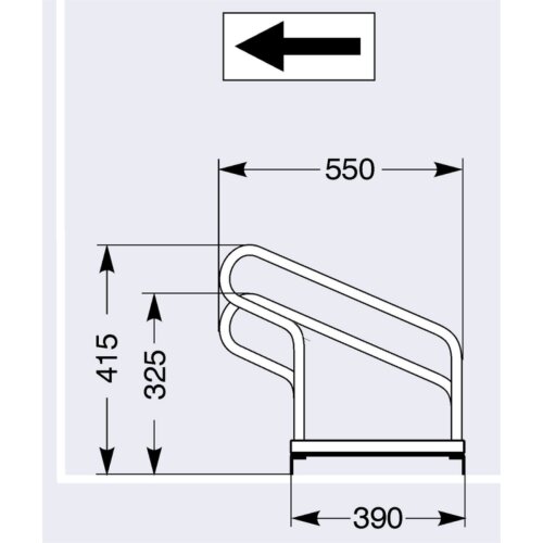 Fahrradständer Typ 2000, einseitig Modell Typ 2000  Radabstand 350 Stellplätze 2