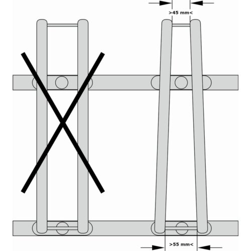 Fahrradständer Typ 2000, einseitig Modell Typ 2000  Radabstand 350 Stellplätze 2