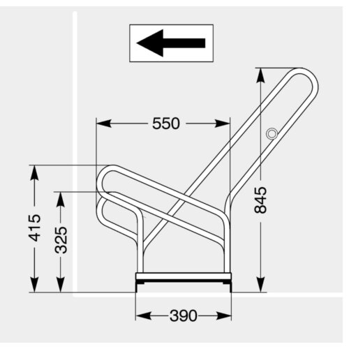 Fahrradständer Anlehnparker Typ 2500XBF Stellplätze 2