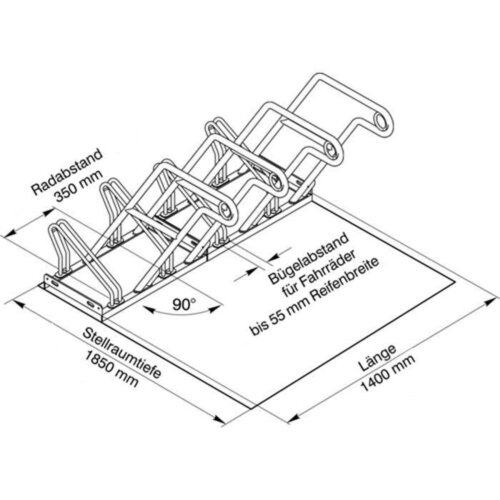 Anlehnbügel Typ 2600, einseitig