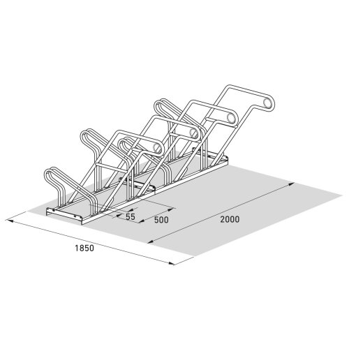 Fahrradständer Anlehnparker Typ 2600 XBF Stellplätze 2