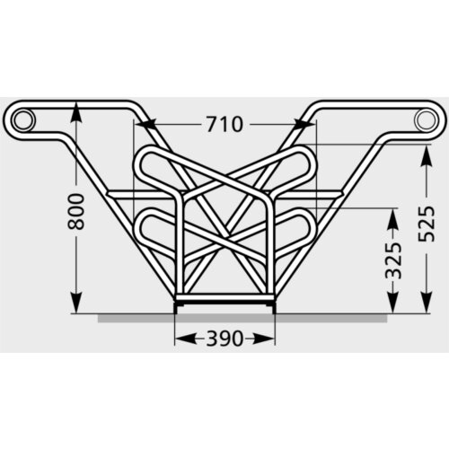 Fahrradständer Anlehnparker Typ 2600 XBF Stellplätze 4