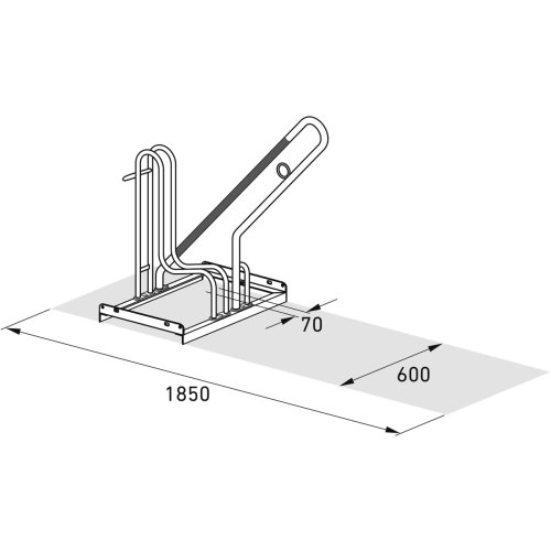 Anlehnparker 4801 XXBF einseitig, tief Anordnung tief