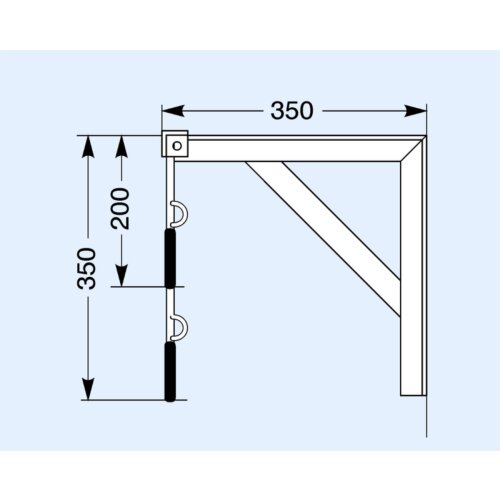 Reihen-Hängeparker Typ 3800, Wandmontage Länge 500 Stellplätze 2