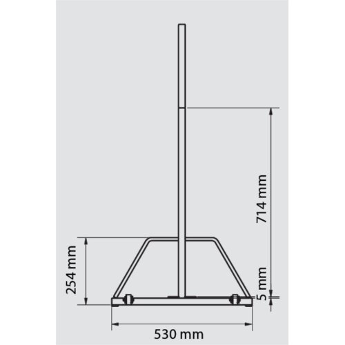 Werbe-Fahrradständer Typ EW 7004 mit Laufrollen Druckarten ohne Digitaldruck  Farbe RAL 3000 feuerrot