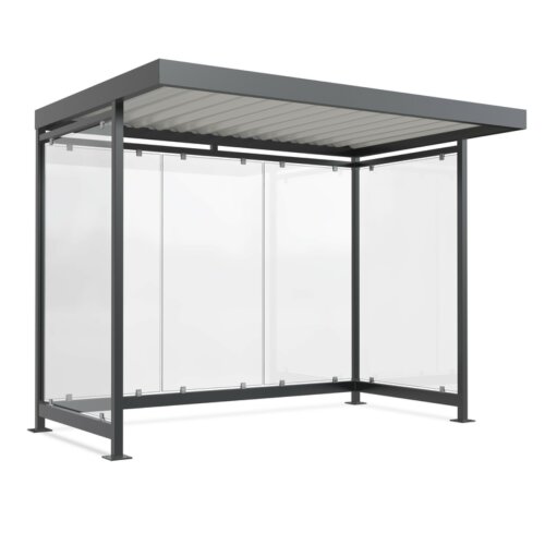 Fahrradüberdachung K3 a/a, einseitig Anlieferung und Montage Bausatz - Selbstabladung  Beleuchtung ohne  Fahrradständer ohne