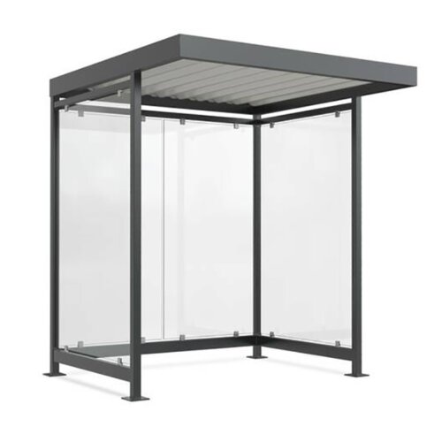 Fahrradüberdachung K2 a/a, einseitig Anlieferung und Montage Bausatz - Selbstabladung  Beleuchtung ohne  Fahrradständer ohne