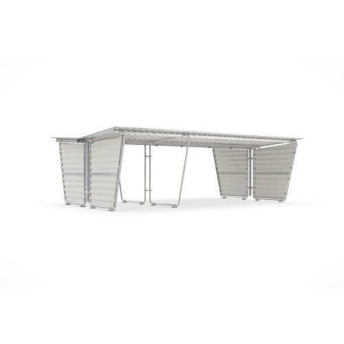 Überdachungssystem Siegen S26, doppelseitig Seitenwand Ohne  Seitenwand Typ Ohne