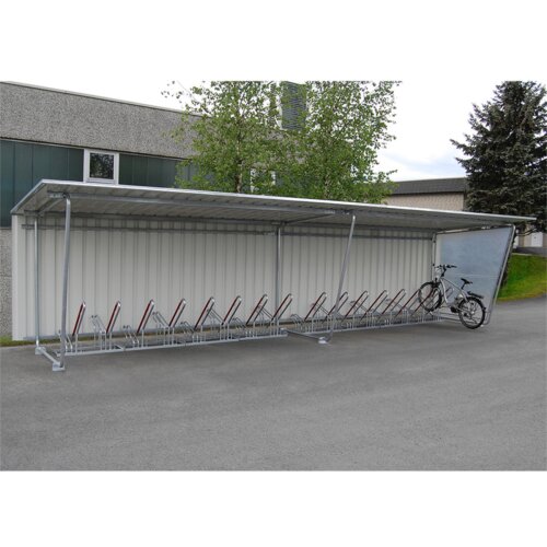 Überdachungssystem Siegen 18, einseitig Regenrinne ohne  Rückwand Nein  Seitenwand Ohne