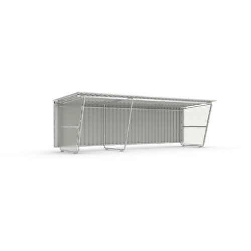 Überdachungssystem Siegen 16, einseitig Regenrinne ohne  Rückwand Nein  Seitenwand Ohne