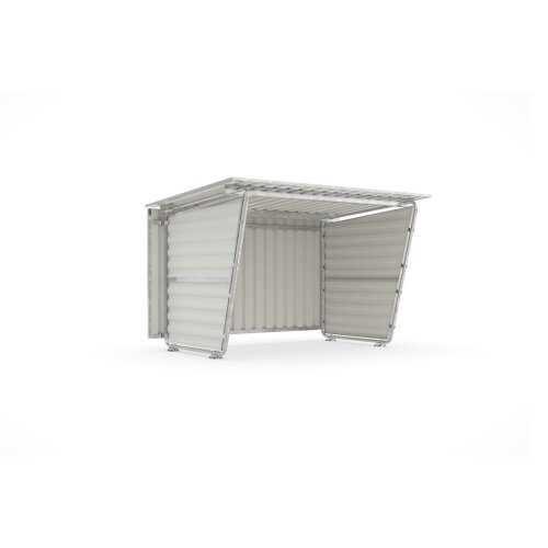 Überdachungssystem Siegen 17, einseitig Regenrinne ohne  Rückwand Nein  Seitenwand Ohne