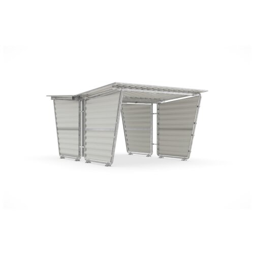 Anbaueinheit Siegen S29 für Überdachungssystem Siegen S27, doppelseitig Seitenwand Ohne  Seitenwand Typ Ohne