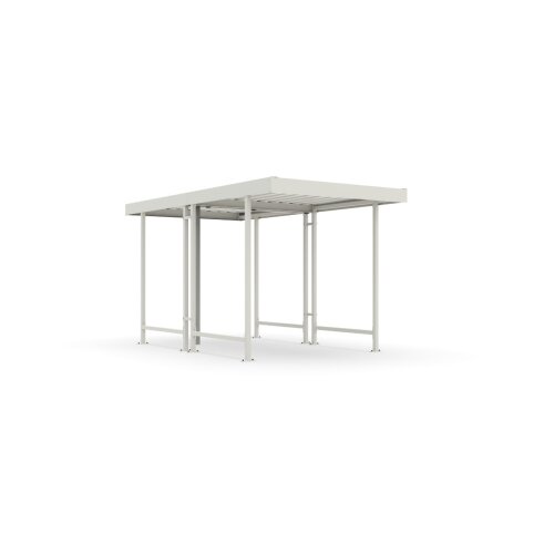 Überdachungssystem Leipzig L40, doppelseitig, Tiefe 4400 mm