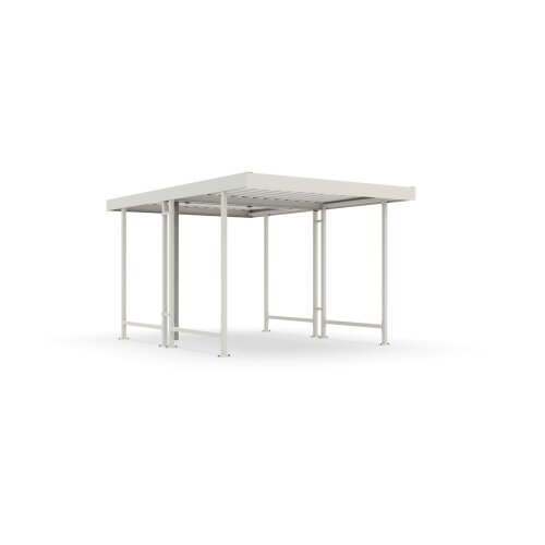 Überdachungssystem Leipzig L42, doppelseitig, Tiefe 4400 mm