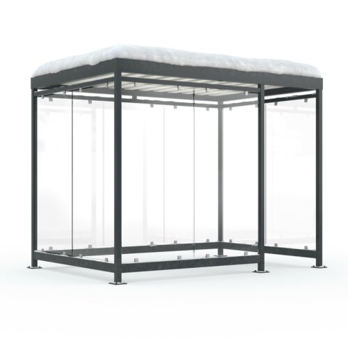 Raucherunterstand Modell K3 d/b ALPINE f. beson. ho. Schneelasten b. 4,15kN/m2