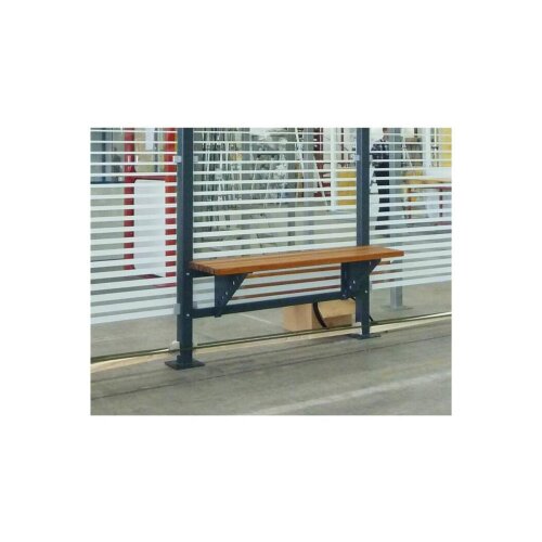 Wartehalle Modell P14, einseitig Anlieferung fertig montiert - Selbstabladung  Beleuchtung ohne  Seitenwände und Rückwand/Dekor/Sichtschutz ESG - glashell