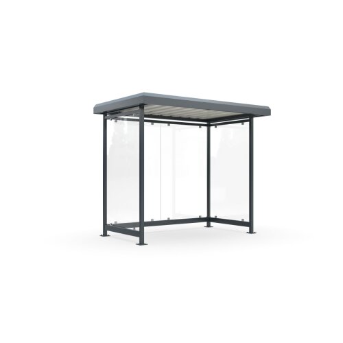 Wartehalle Oslo, Breite 2995 mm, Höhe 2540 mm, ohne Überpflasterung