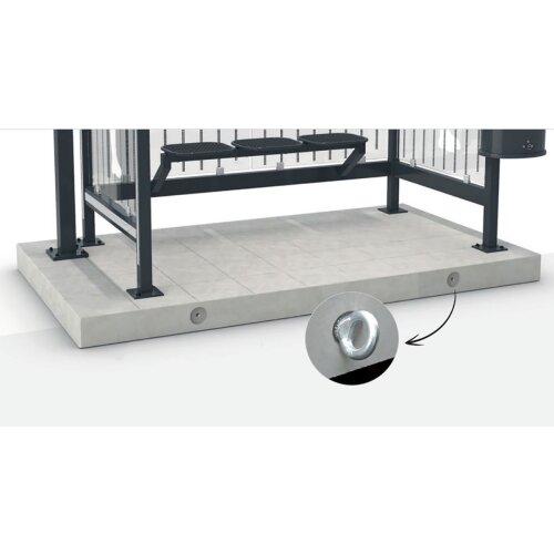 Fertigteilfundament für Überdachung Modell K4