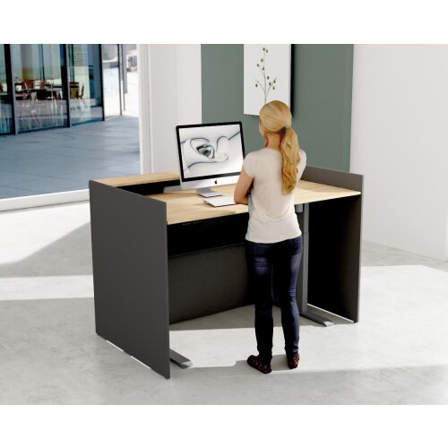 Empfangstheke Wood Arbeitsfläche höhenverstellbar