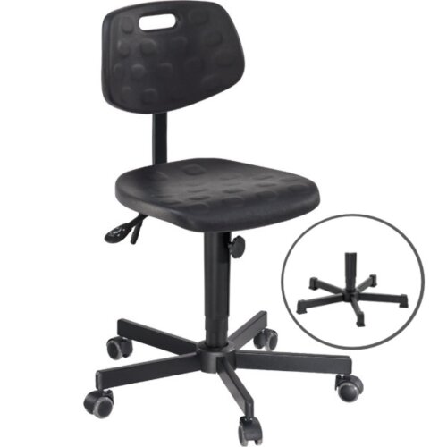 Arbeitsdrehstuhl tief PU manuelle Höhenverstellung
