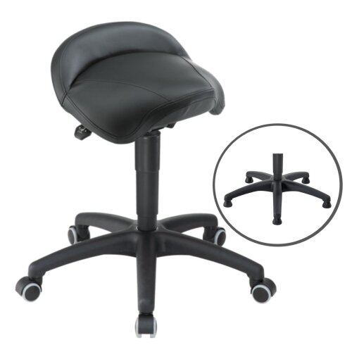 Hocker Sattel tief Kunstleder