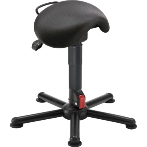 Arbeitshocker tief Sattel Stoff