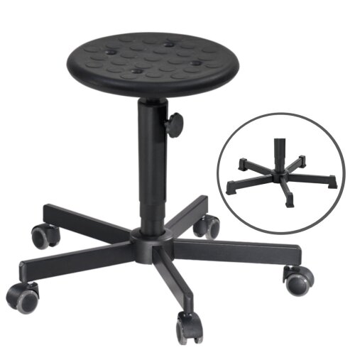 Arbeitshocker light PU manuelle Höhenverstellung