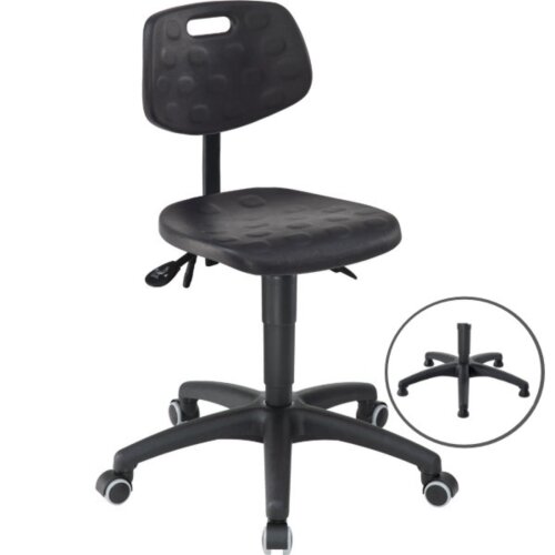 Arbeitsdrehstuhl tief mit Sitz aus PU