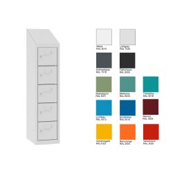 Kleinfachschrank 5 Fächer mit Schrägdach