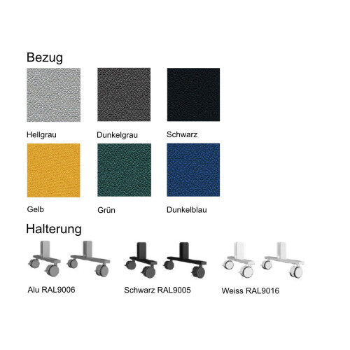 Akustik Stellwand Mobil  80 cm Breite verschiedne Höhen