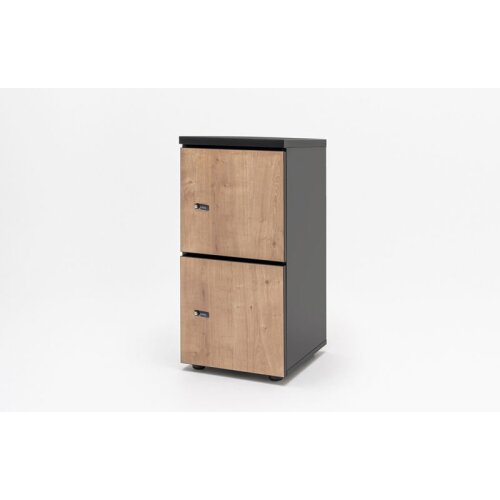 Schliessfachschrank Holz mit Einwurfschlitz, Abteilbreite 400 mm, 2 Fächer
