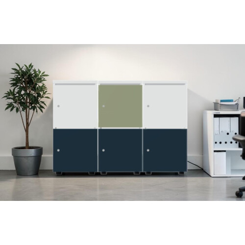 Schliessfachschrank Holz mit Einwurfschlitz, Abteilbreite 400 mm, 2 Fächer