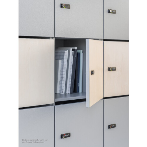 Schliessfachschrank Holz mit Einwurfschlitz, Abteilbreite 400 mm, 2 Fächer