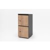 Schliessfachschrank Holz mit Einwurfschlitz, Abteilbreite 400 mm, 2 Fächer