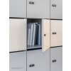 Schliessfachschrank Holz mit Einwurfschlitz, Abteilbreite 400 mm, 2 Fächer