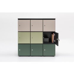 Schliessfachschrank Holz mit Einwurfschlitz, Abteilbreite...