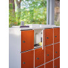 Schliessfachschrank Holz mit Einwurfschlitz, Abteilbreite 450 mm, 3 Fächer