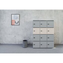 Schliessfachschrank Holz mit Einwurfschlitz, Abteilbreite...