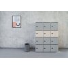 Schliessfachschrank Holz mit Einwurfschlitz, Abteilbreite 450 mm, 4 Fächer