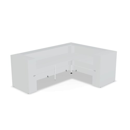 Empfangstheke Vero Ecke 291 cm breit mit Regal Endlement
