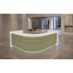 Empfangstheke Vero 225 cm breit Winkelform