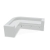 Empfangstheke Vero 353 cm breit Winkelform mit Regal Endlement