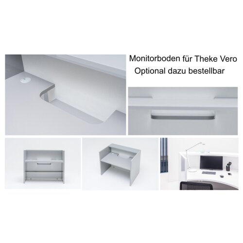 Empfangstheke Vero 244 cm breit Ecke mit Beratungsplatz