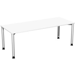 Schreibtisch Rundfuss, höhenverstellbar, 200x80 cm...