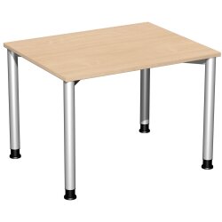 Schreibtisch Rundfuss, höhenverstellbar, 100x80 cm...