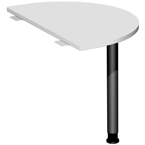 Besprechungsanbau halbrund, 50x80 cm Lichtgrau/Anthrazit