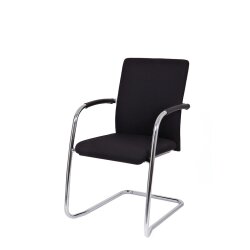 Komfort Freischwinger mit extra stabilem Gestell, Stoff...