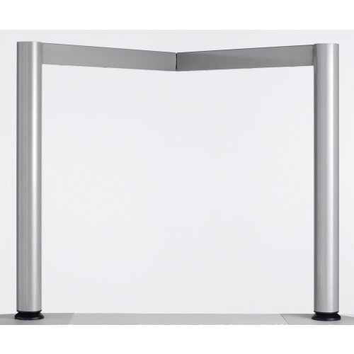 Schreibtisch Rundfuss Gestell, höhenverstellbar, 80 x 80 cm Ahorn/Anthrazit